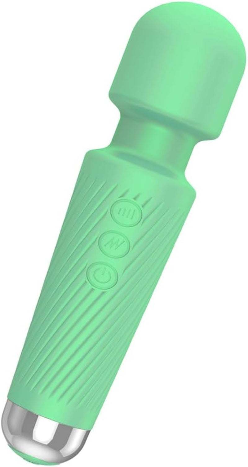 Upgraded Mini Rechargeable Waterproof Handheld Massager for Back, Neck, and Shoulder Relief - Portable Electric Device in Green