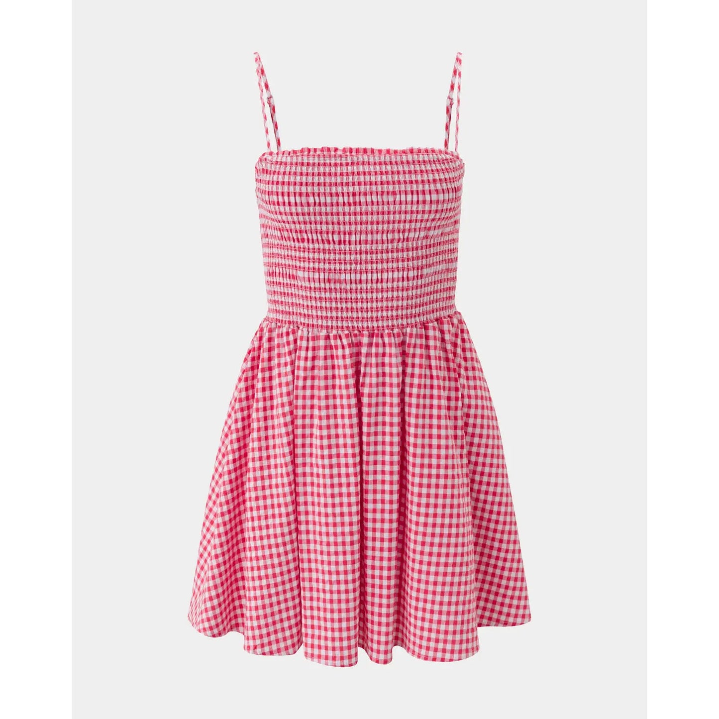 Gingham Fit & Flare Dress