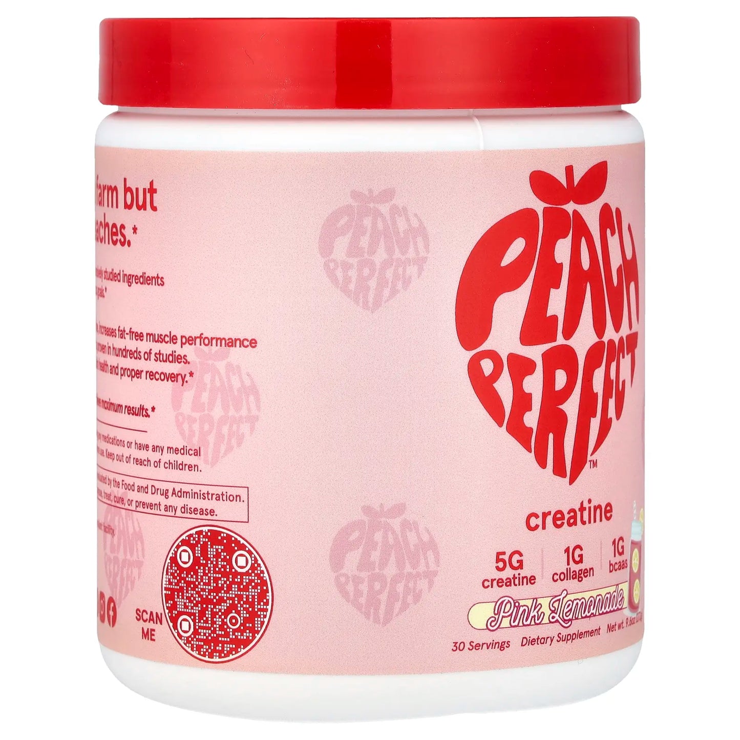 Peach Perfect Creatine, Pink Lemonade, 9.6 Oz (272 G)