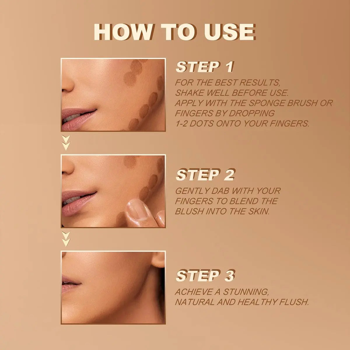 Long-Wearing Flawless Makeup Liquid Contouring Bronzer, Facial Detailing Cream with Sponge Brush, Cosmetics Make-Up Supplies