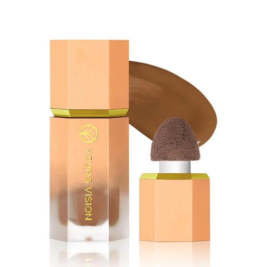 Long-Wearing Flawless Makeup Liquid Contouring Bronzer, Facial Detailing Cream with Sponge Brush, Cosmetics Make-Up Supplies