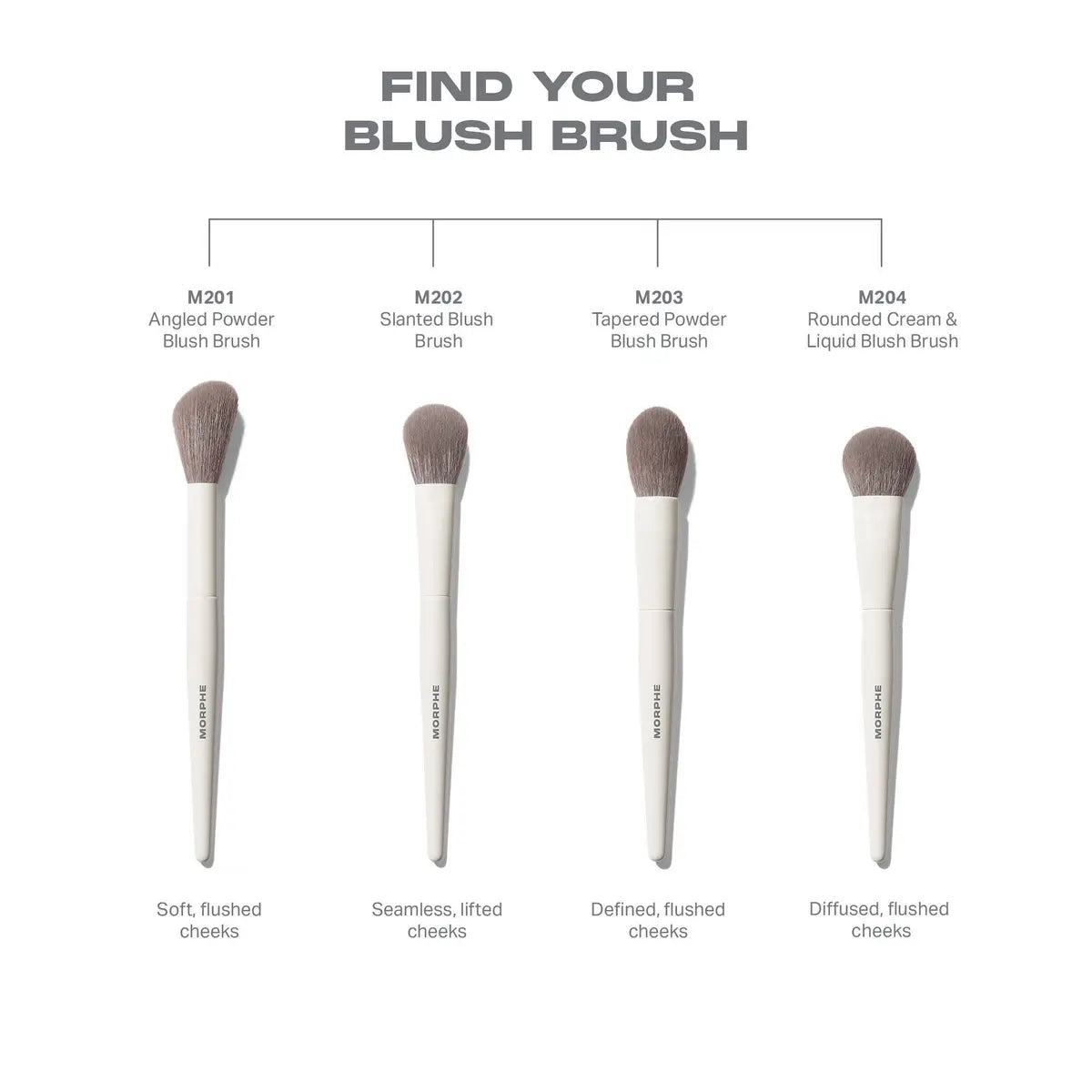 Morphe M204 Rounded Cream & Liquid Blush Brush