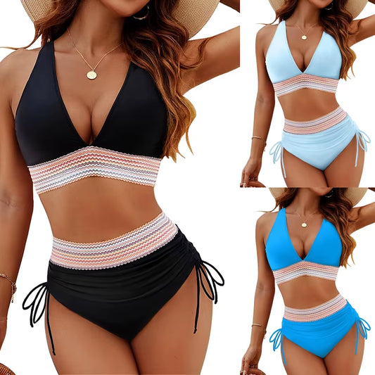 Dive into summer with our 2026 Women's High Waist Split Bikini! 🌊✨ Features adjustable straps and a comfy chest cushion for the perfect fit. #SwimwearGoals #BeachReady
