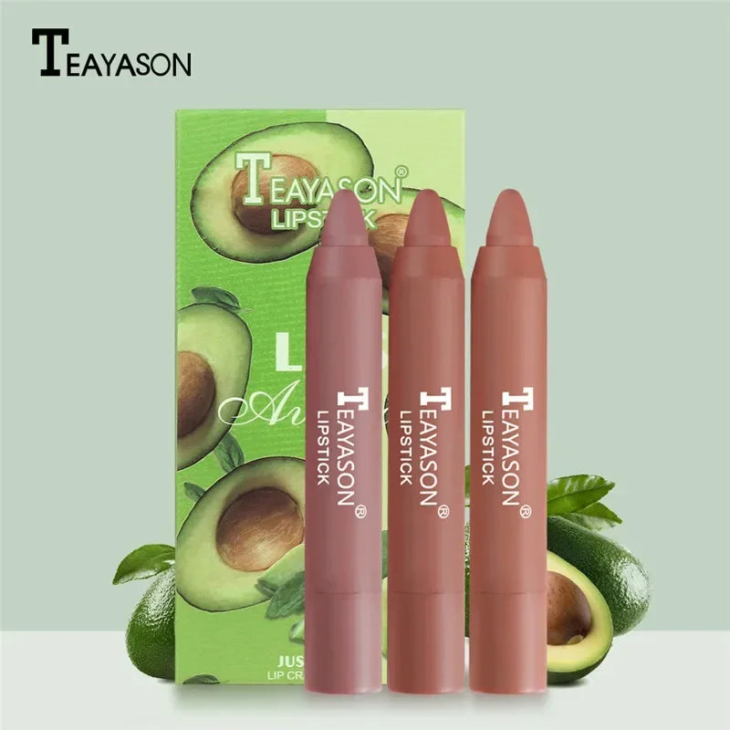 3Pcs/Set Velvet Matte Lipsticks Set Long Lasting Waterproof Sexy Red Nude Lip Stick Tint Pen Natural Makeup Beauty Cosmetic