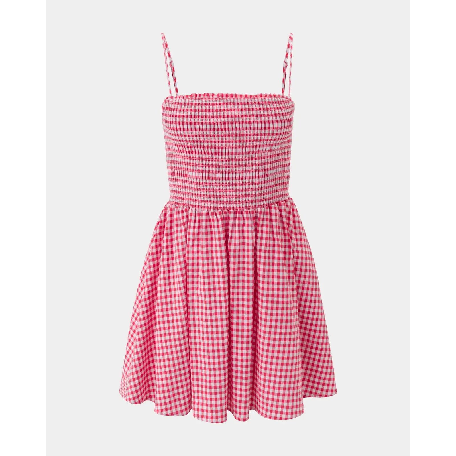 Gingham Fit & Flare Dress