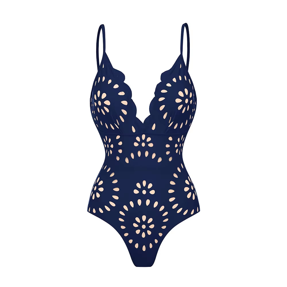 Dive into summer with the Flaxmaker Women’s One-Piece Swimsuit! 🌊✨ Featuring stunning black laser-cut flowers and a deep V neck, this chic bathing suit is perfect for beach days and sunny getaways! #SwimwearGoals #SummerStyle