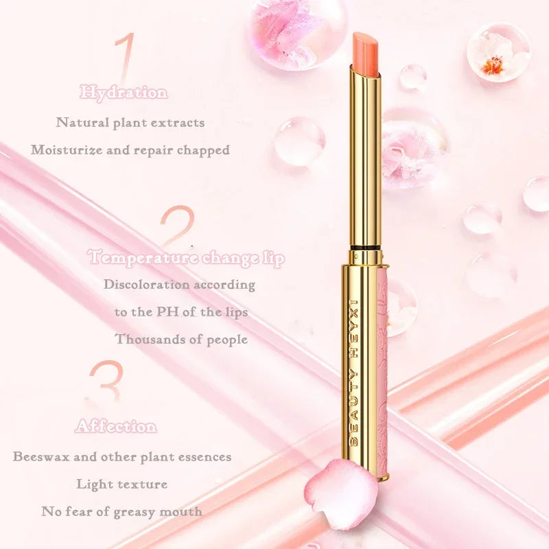 Lambskin Satin Heel Temperature Change Lip Balm, Jelly Lipstick, Non-Stick Cup, Fake Makeup Artifact, Discoloration Lipstick