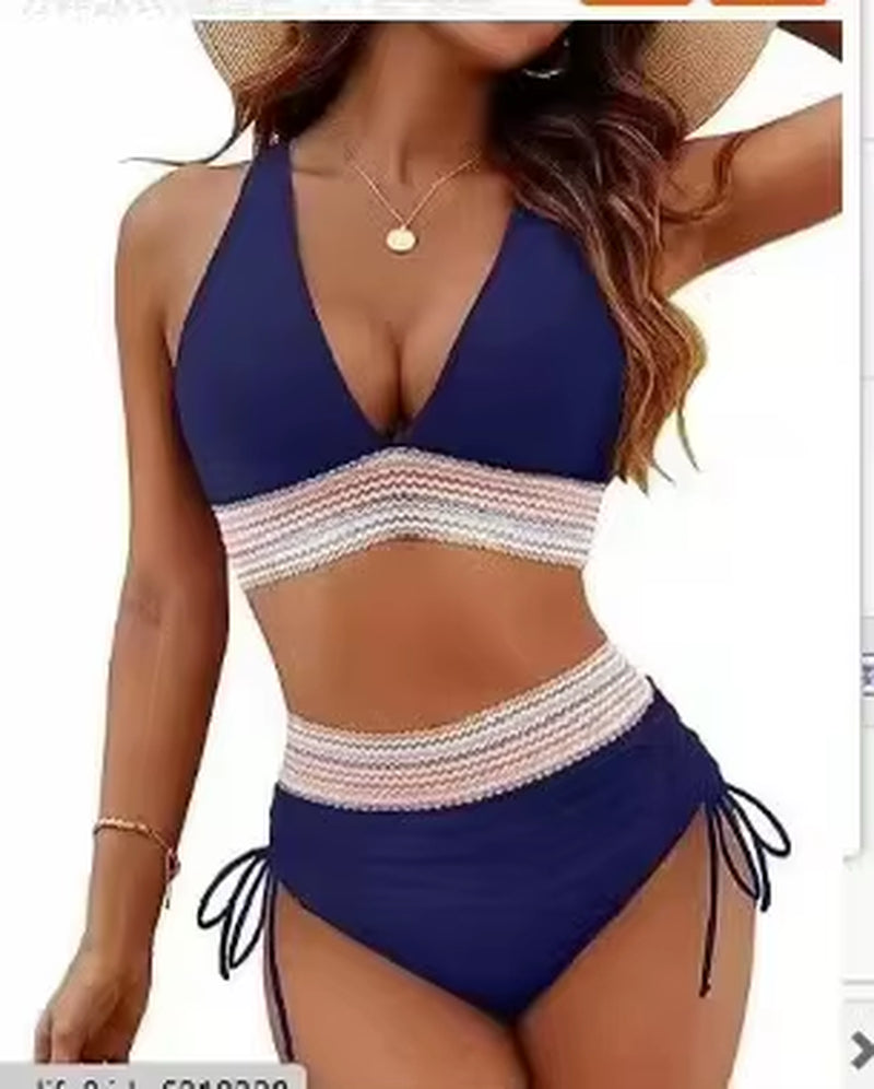 Dive into summer with our 2026 Women's High Waist Split Bikini! 🌊✨ Features adjustable straps and a comfy chest cushion for the perfect fit. #SwimwearGoals #BeachReady