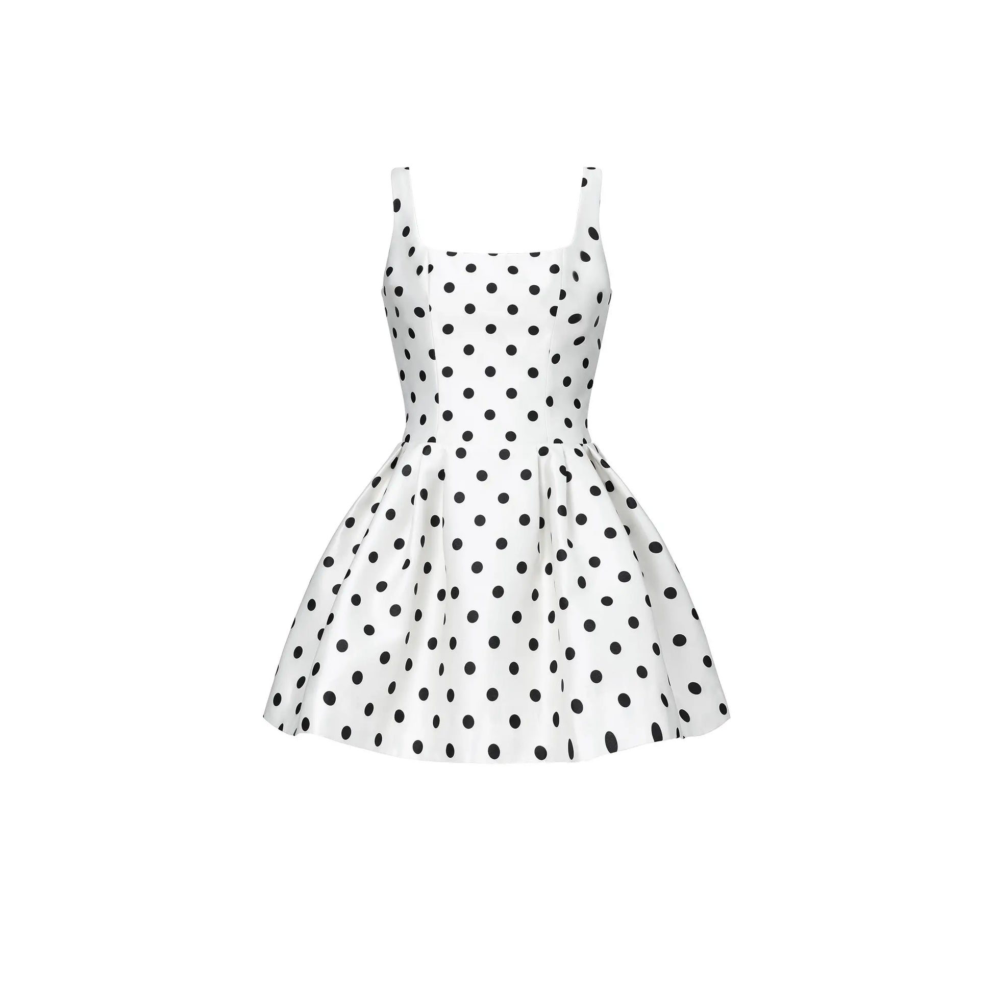 BELLA BARNETT Women'S Simone Casual Polka Dot Dress - Classic Tailored Square Neck, Short True-To-Size Mini Short Dress for Women, Mini Dress