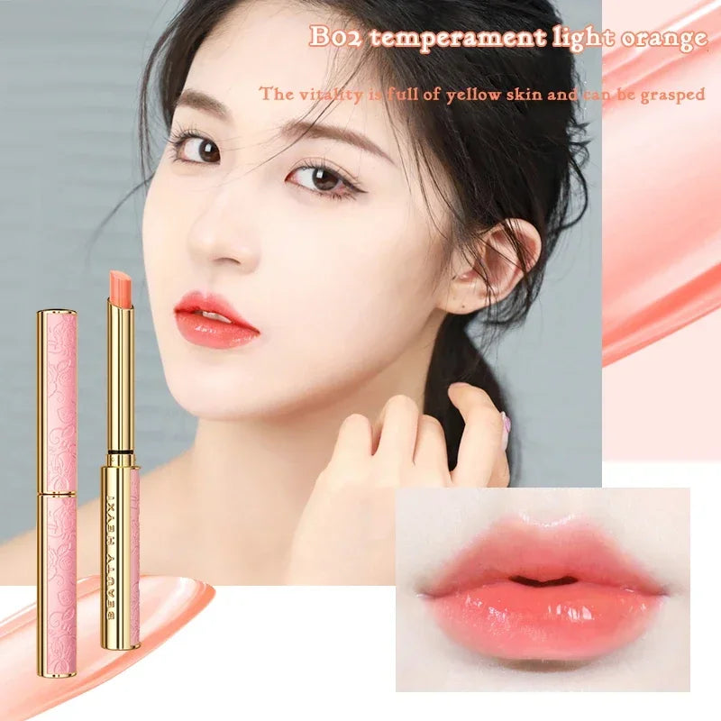 Lambskin Satin Heel Temperature Change Lip Balm, Jelly Lipstick, Non-Stick Cup, Fake Makeup Artifact, Discoloration Lipstick