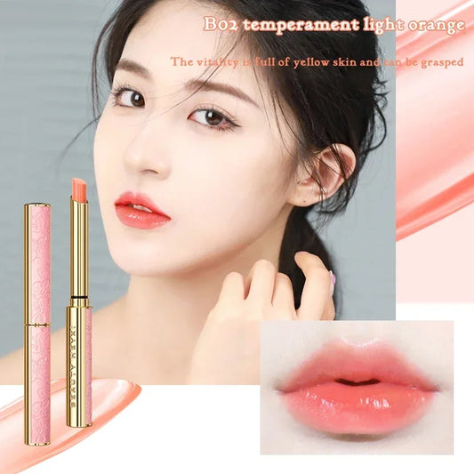 Lambskin Satin Heel Temperature Change Lip Balm, Jelly Lipstick, Non-Stick Cup, Fake Makeup Artifact, Discoloration Lipstick