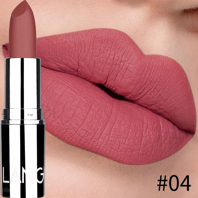 New Matte Lipstick Waterproof Velvet Lips Stick 8 Colors Sexy Non-Stick Cup Lasting Make-Up Moisturizing Solid Lipstick Maquiage
