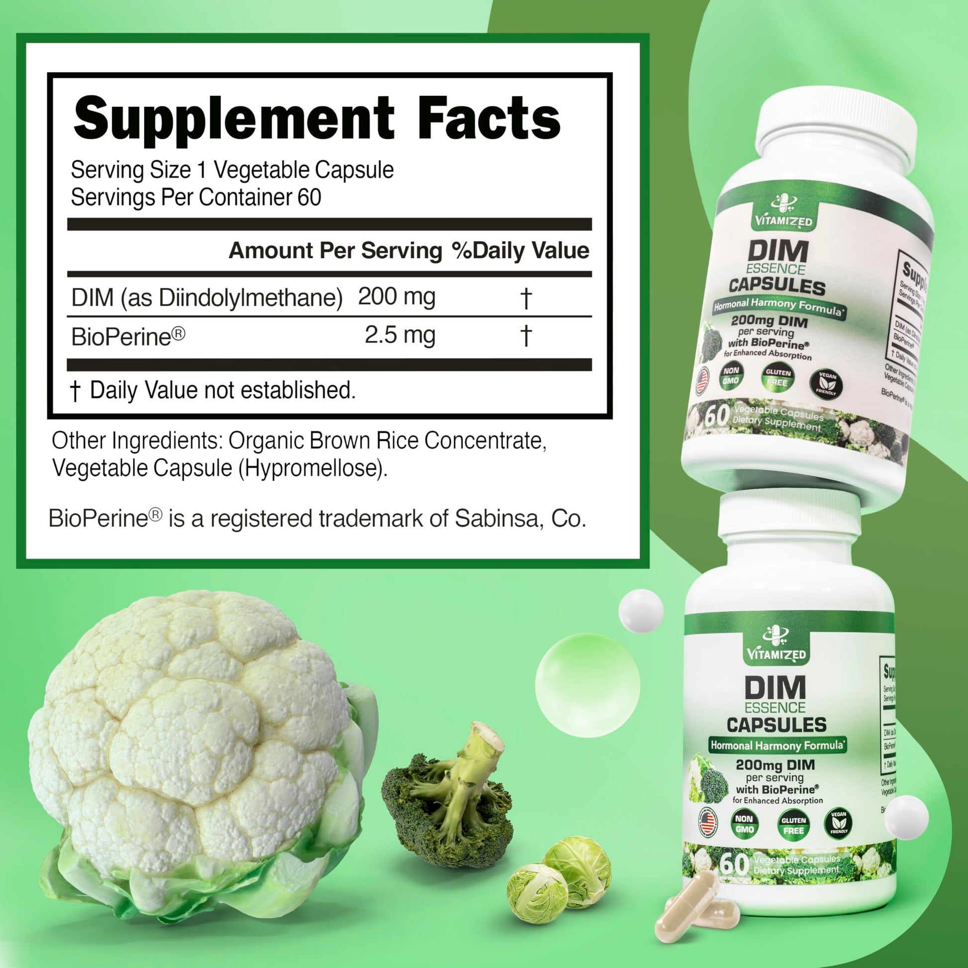 DIM Estrogen Supplement for Hormonal Balance, Skin Health, and Menopause Support | Vitamized