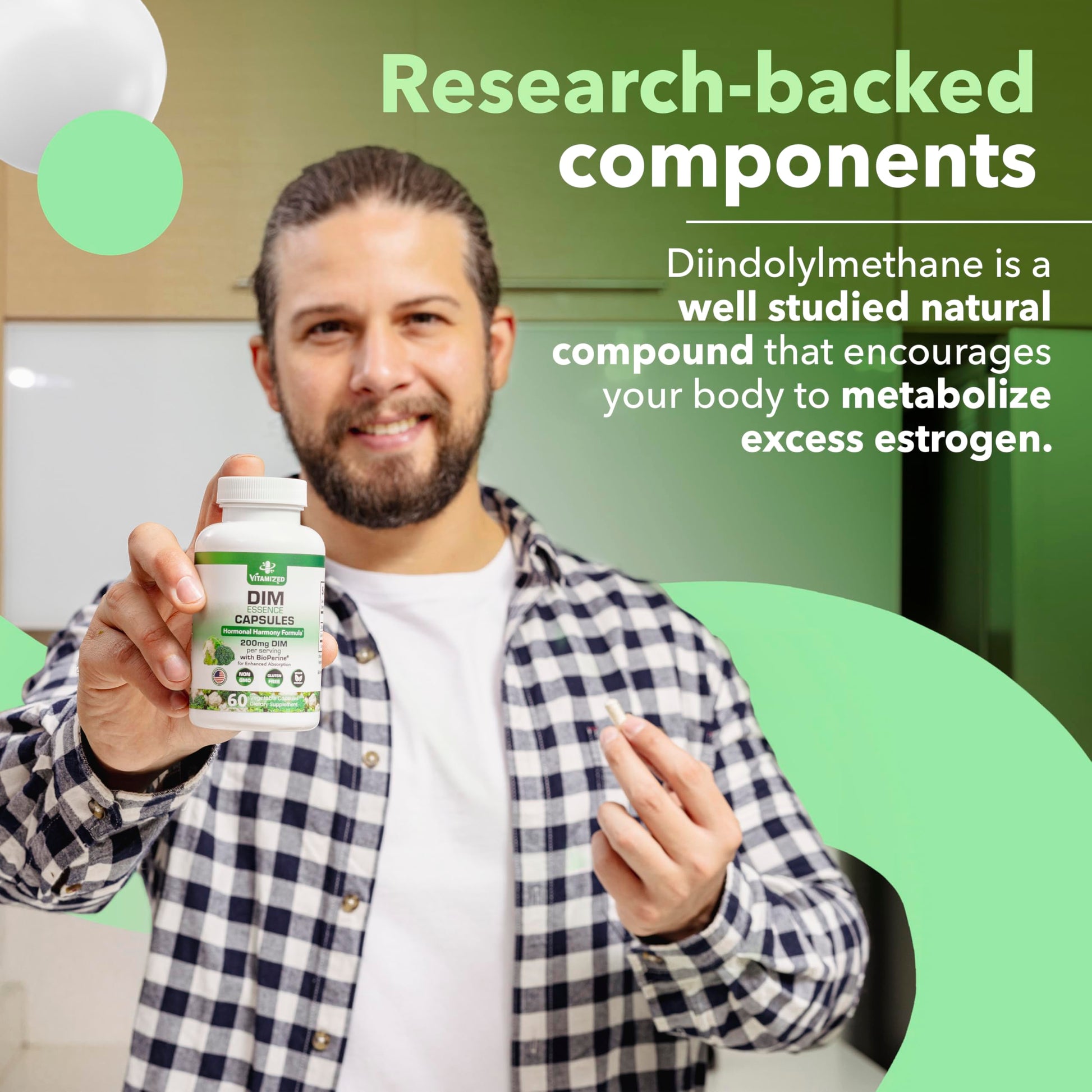 DIM Estrogen Supplement for Hormonal Balance, Skin Health, and Menopause Support | Vitamized