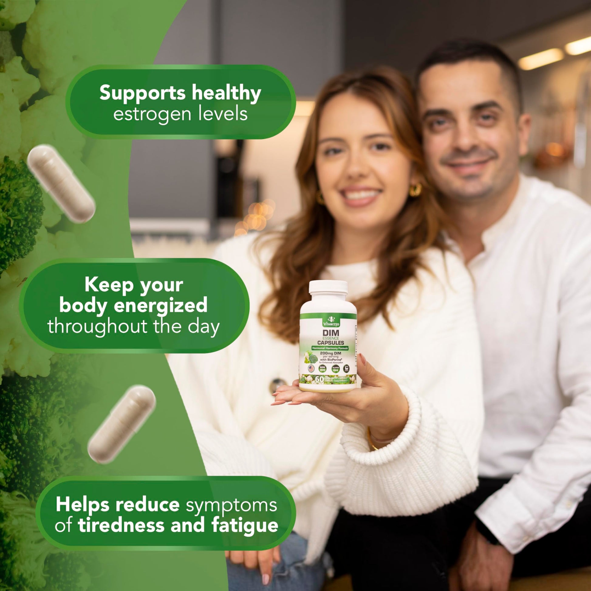 DIM Estrogen Supplement for Hormonal Balance, Skin Health, and Menopause Support | Vitamized