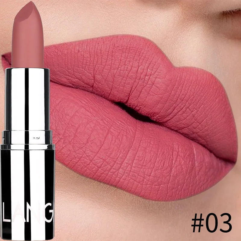 New Matte Lipstick Waterproof Velvet Lips Stick 8 Colors Sexy Non-Stick Cup Lasting Make-Up Moisturizing Solid Lipstick Maquiage