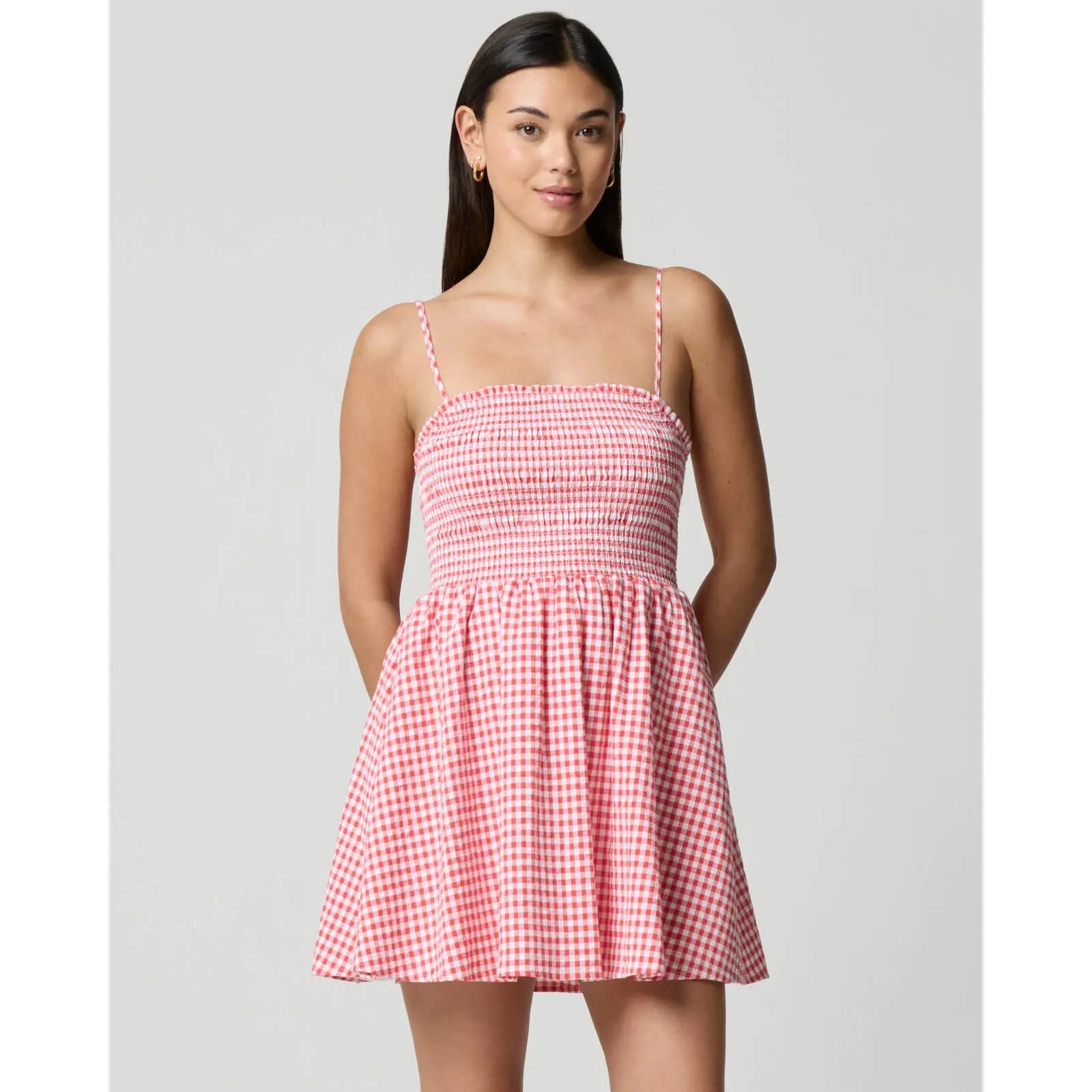 Gingham Fit & Flare Dress