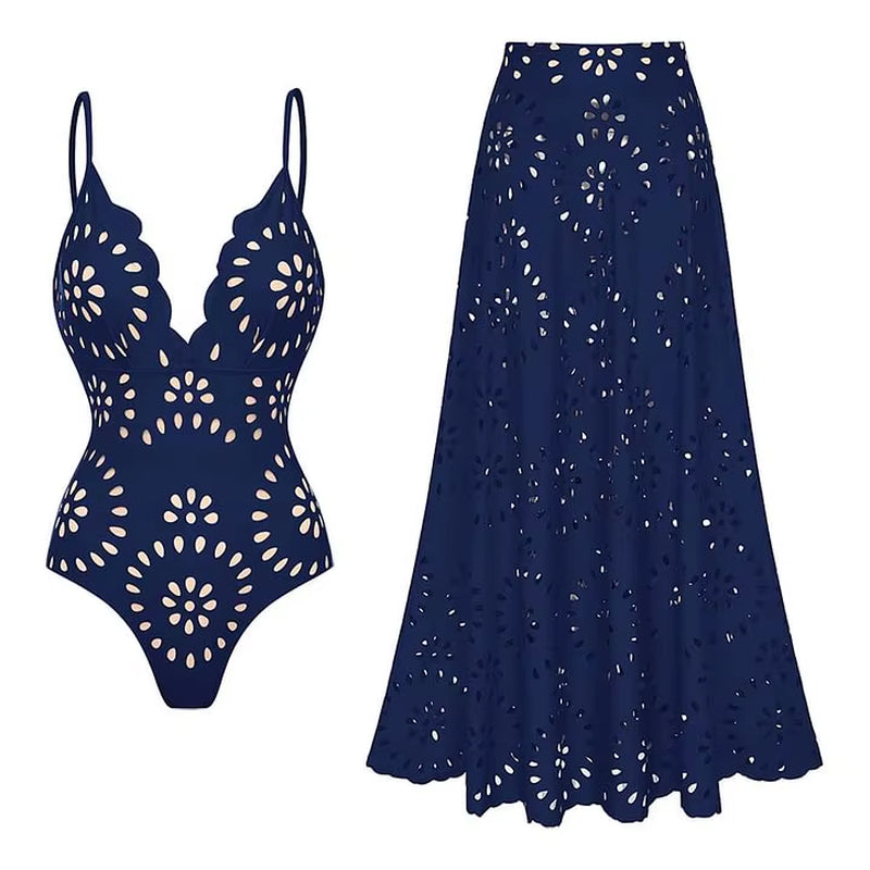 Dive into summer with the Flaxmaker Women’s One-Piece Swimsuit! 🌊✨ Featuring stunning black laser-cut flowers and a deep V neck, this chic bathing suit is perfect for beach days and sunny getaways! #SwimwearGoals #SummerStyle