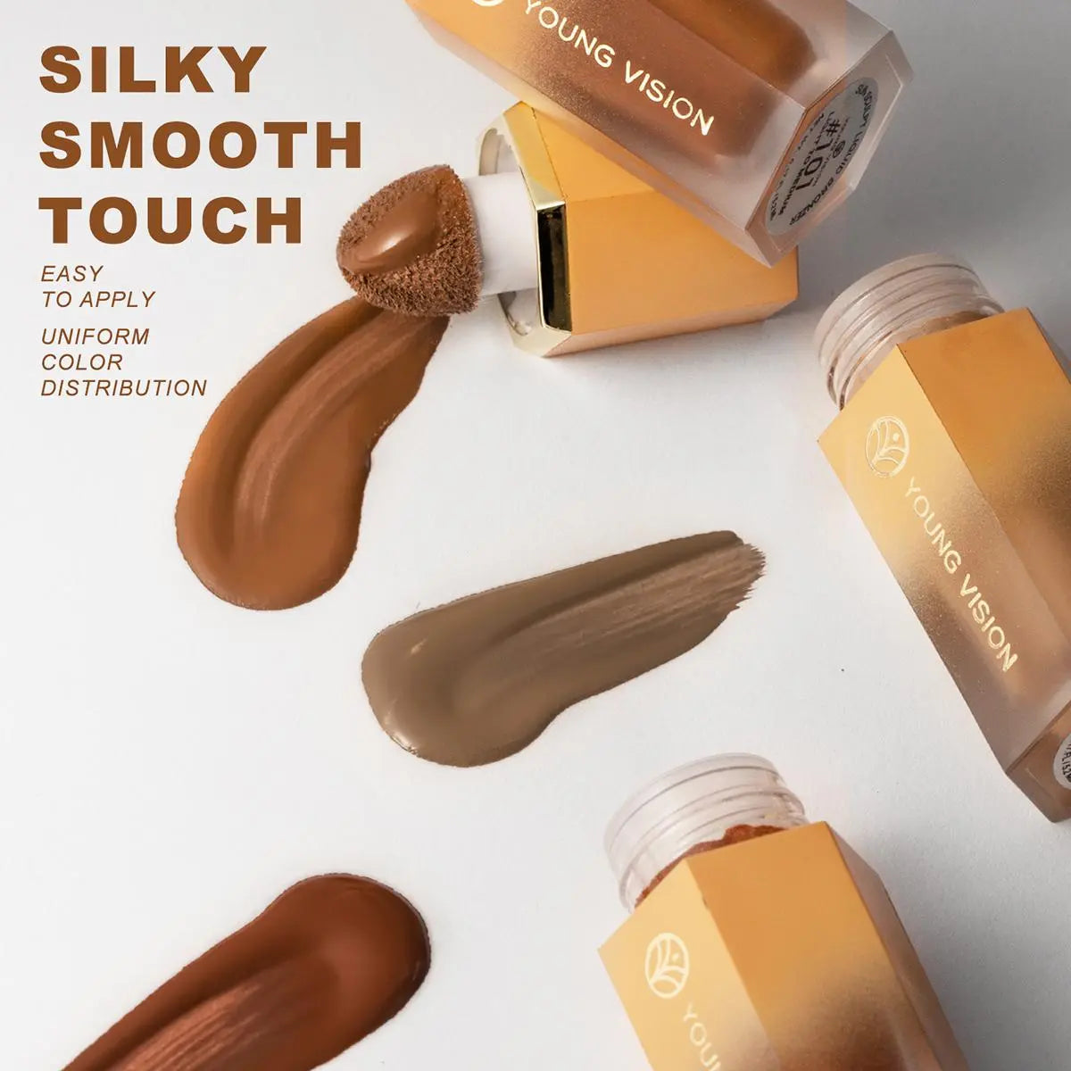 Long-Wearing Flawless Makeup Liquid Contouring Bronzer, Facial Detailing Cream with Sponge Brush, Cosmetics Make-Up Supplies