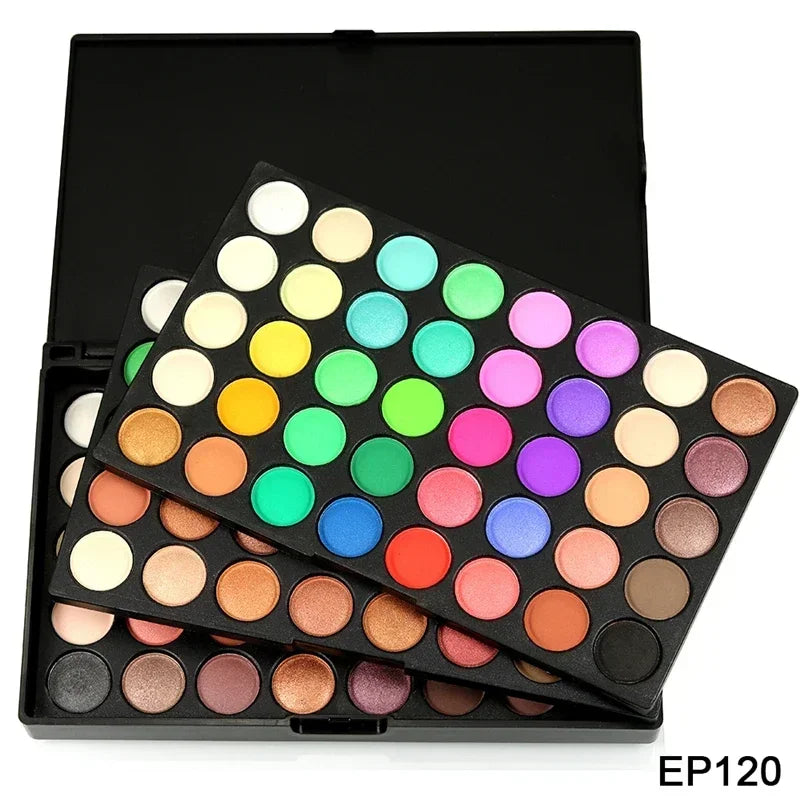 120 Colors Gliltter Eyeshadow Palette Matte Eye Shadow Pallete Shimmer Shine Nude Make up Palette Set Kit Cosmetic Women