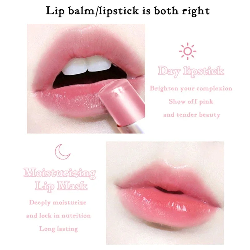 Lambskin Satin Heel Temperature Change Lip Balm, Jelly Lipstick, Non-Stick Cup, Fake Makeup Artifact, Discoloration Lipstick