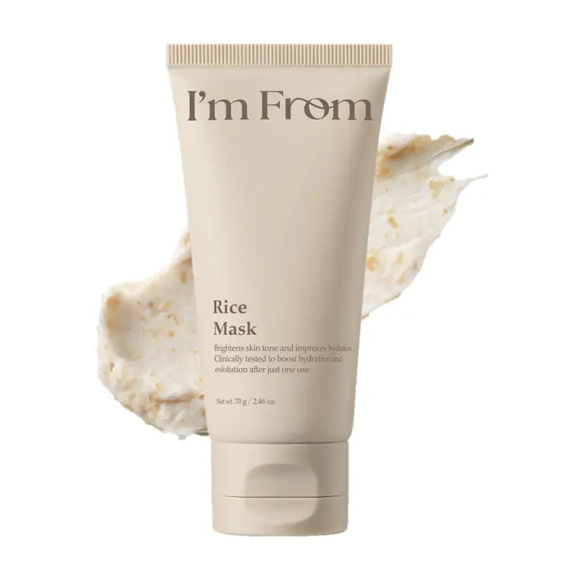 I'M from Rice Mask, Gentle Exfoliating & Hydrating Wash-Off Face Mask with Rice Powder for Glass Skin, Suitable for Sensitive Skin, 2.37 Fl Oz