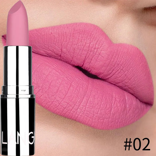 New Matte Lipstick Waterproof Velvet Lips Stick 8 Colors Sexy Non-Stick Cup Lasting Make-Up Moisturizing Solid Lipstick Maquiage