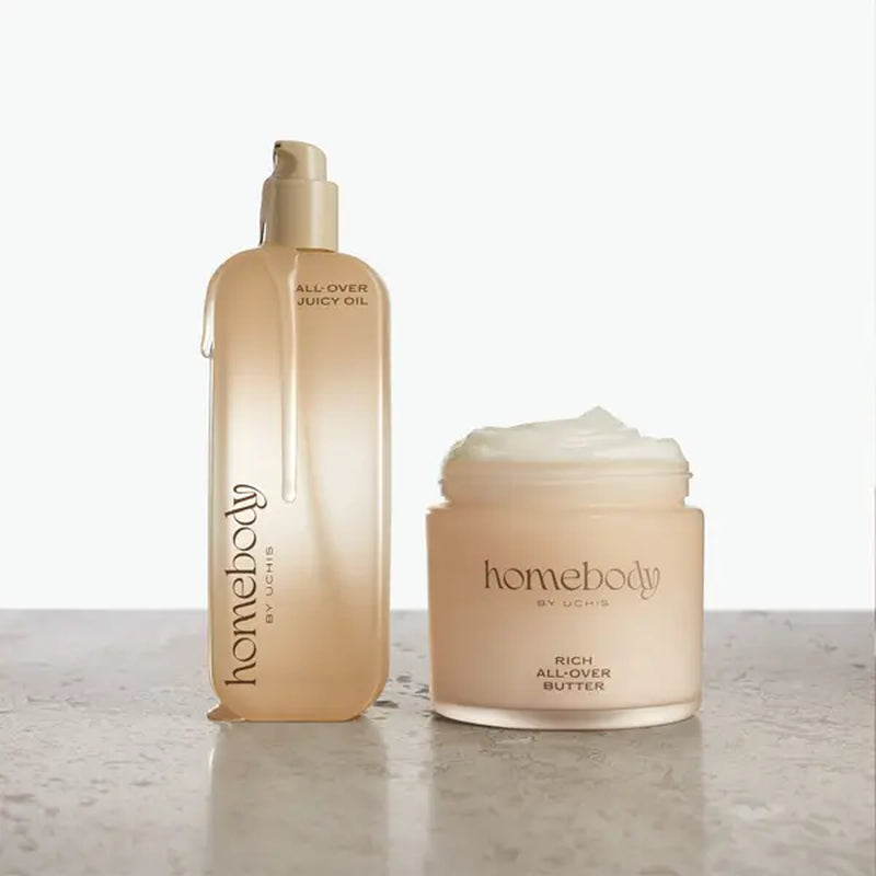 Homebody by Uchis | Body Care – Hydrating Body Oil, Moisturizing Body Butter & Skincare Set with Hyaluronic Acid & Niacinamide (Wish You Roses)
