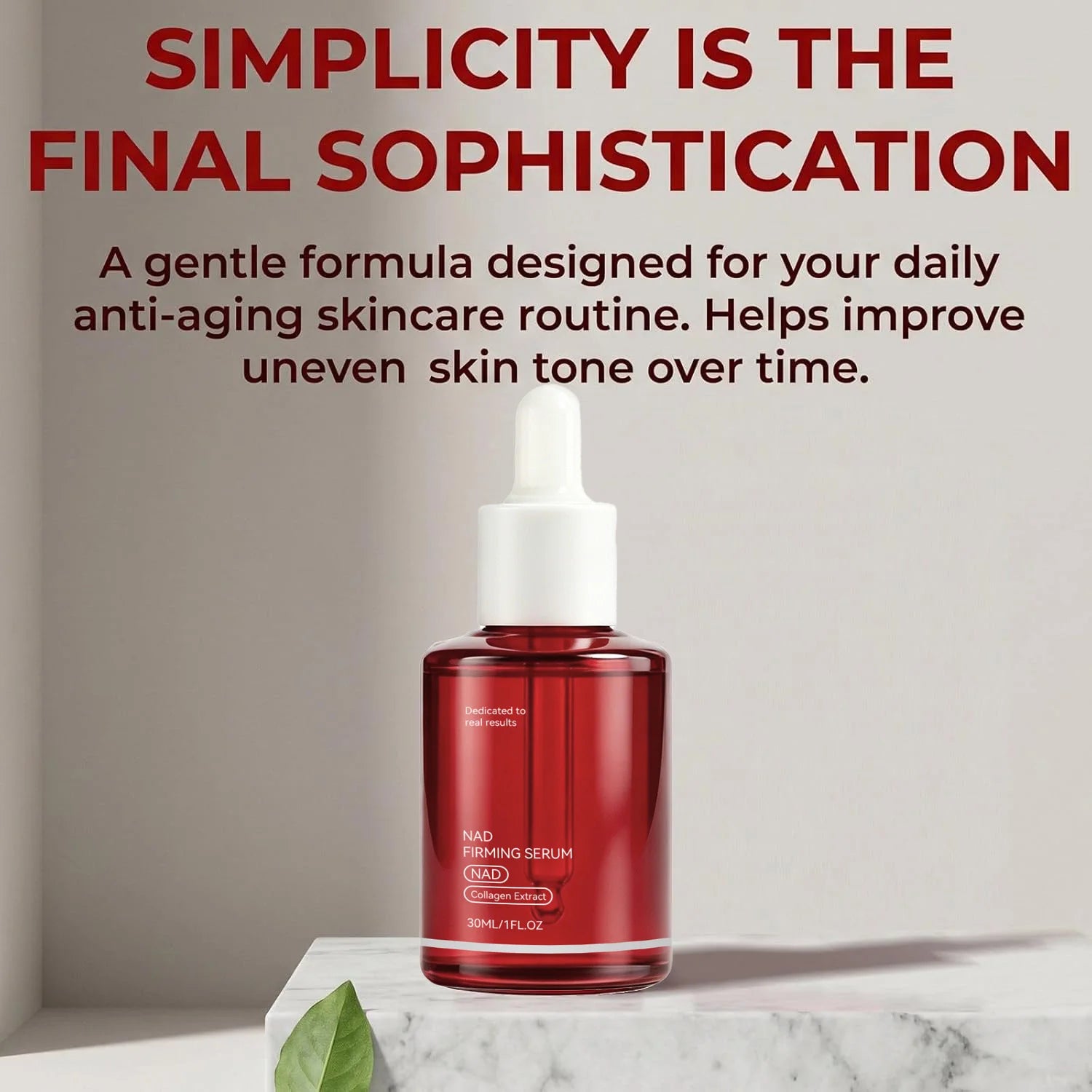 NAD+ Firming Serum Collagen Extract & Peptides Facial Serum Improve Skin Elasticity for Smoother Suitable for All Skin Types30Ml